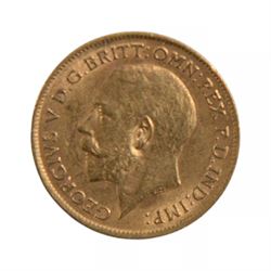 King George V 1913 gold half sovereign coin