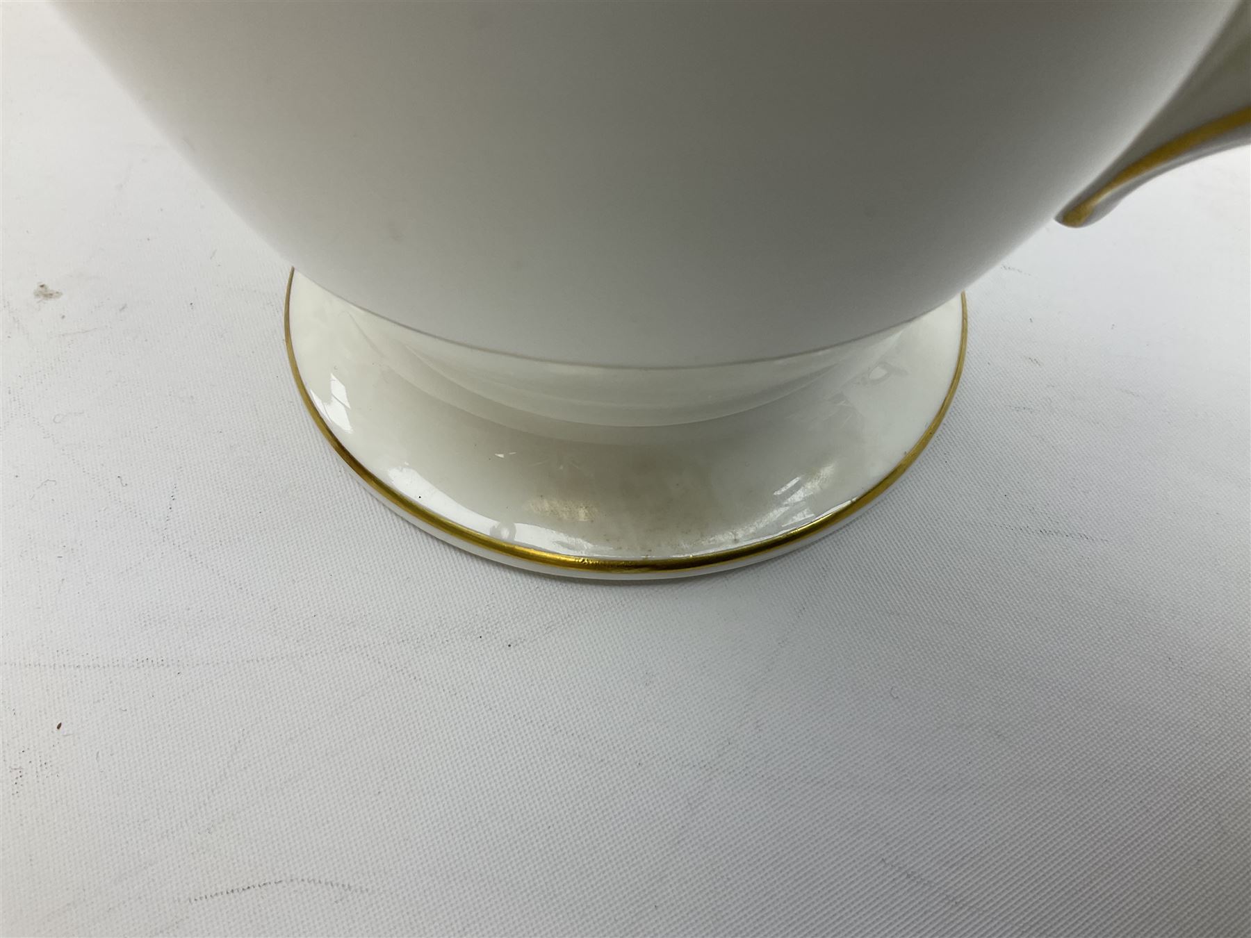 Coalport Athlone Green pattern tea wares, comprising coffee pot, seven coffee cans and saucers, milk jug, open sucrier, six tea cups and saucers, and six twin handled cups and saucers (42) 