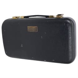Henry Selmer Series 10G clarinet, wooden body with silver plated keys, in fitted hard case with velvet interior and soft carry case


