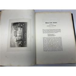 Views of the Seats of Noblemen and Gentlemen in England, Wales Scotland and Ireland from Drawings by J.P.Neale pub. London 1821-1821, with engravings, half calf, in four volumes