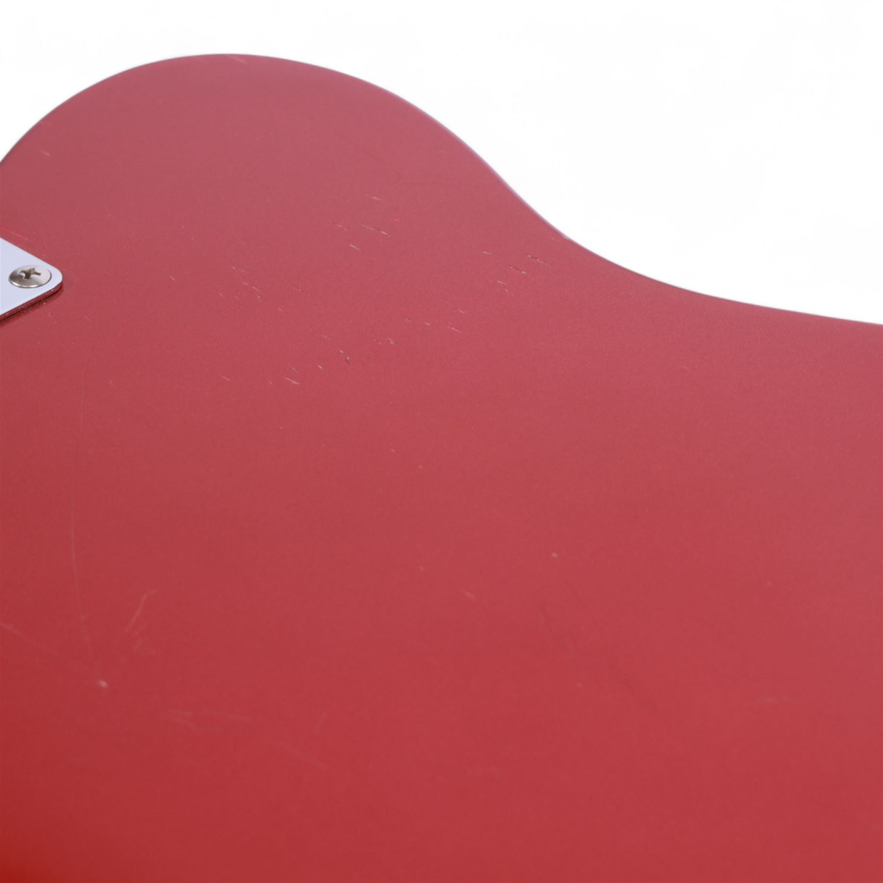 Fender Telecaster electric guitar, serial no. T021384 made in Japan c.1994, with Candy Apple Red body, white scratch plate and maple neck, guitar L98cm