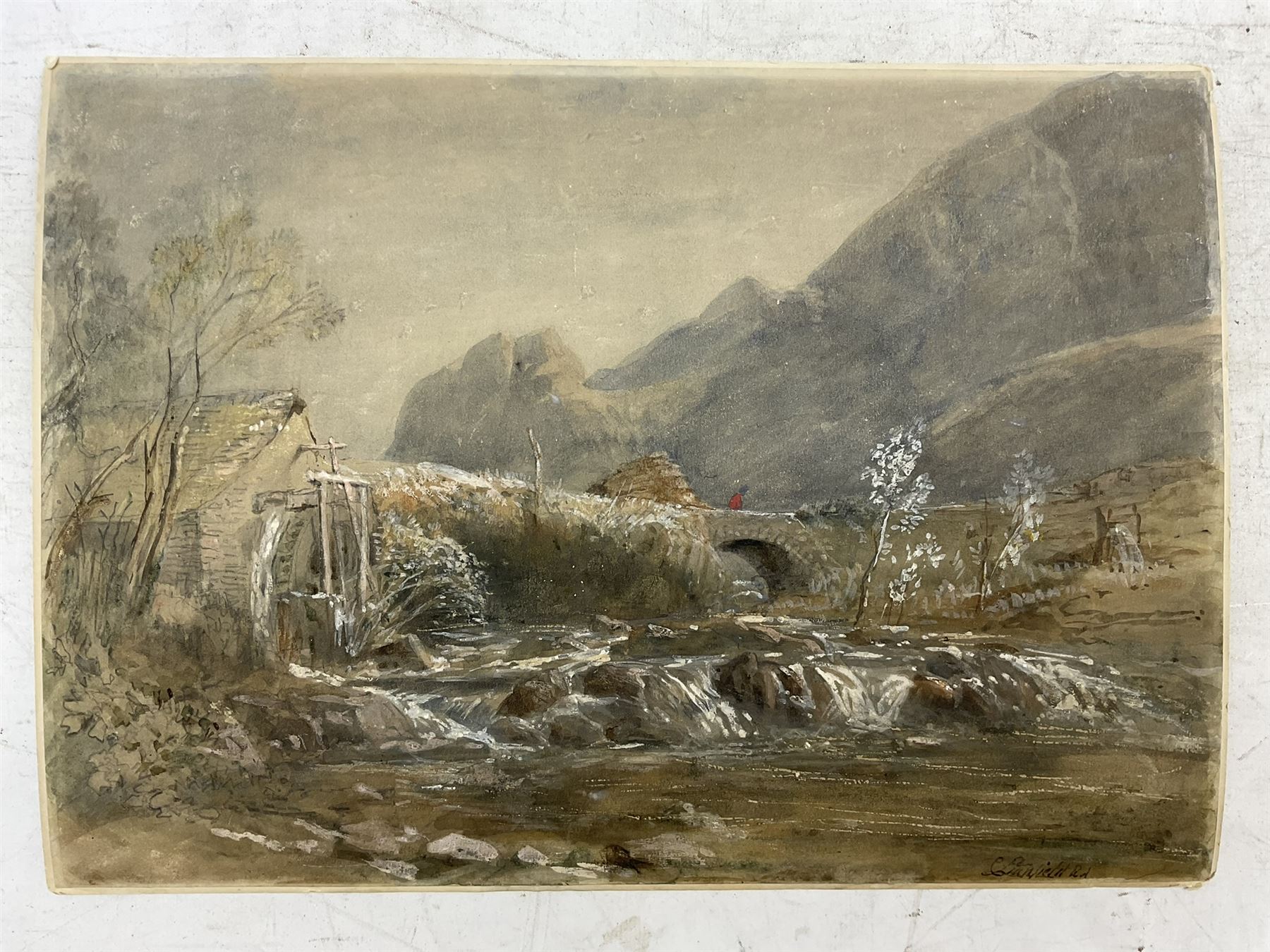 Clarkson Frederick Stanfield RA RBA (British 1793-1867): Stone Bridge, watercolour signed 24cm x 34cm; English School (19th century): York Minster from the South-east, watercolour unsigned 32cm x 47cm; Circle of Francis Nicholson (British 1753-1844): 'Killin at the Head of Loch Tay', watercolour unsigned 24cm x 36cm (3) (unframed)