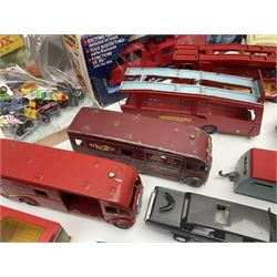 Various makers - Matchbox Superkings Snorkel Fire-Engine No.K-39 and King Size Scammell Tipper Truck No.K-19; both boxed; and large quantity of unboxed, playworn and repainted models by Dinky, Corgi, Lesney, EFE, Micromachines etc