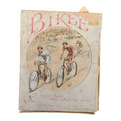 Early 20th century and later puzzles and games, including Bikee, 'A Novel and Very Amusing Game', by C.W. Faulkner & Co, Multum-In-Parvo Puzzle by RJ London, The Original 15 Puzzle by RJ London, The Chinese Zig-Zag 'A Wonderful and Extraordinary Puzzle', The Subway Puzzle by R Journet London, etc, all in glazed wooden display case