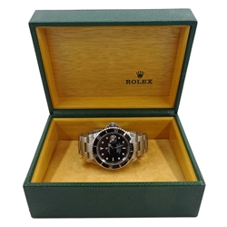 Rolex Oyster Perpetual Date Submariner 2001 stainless steel automatic wristwatch, model No.16610, serial No.K644609, boxed with papers

[image code: 7mc]