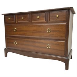 Stag Minstrel mahogany chest, four small drawers over two long drawers