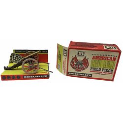Britains American Civil War Field Piece No.9726, boxed with inner diorama; Crescent 18-Pounder Field Gun, boxed; and six unboxed  vehicles by Dinky, Corgi, matchbox and Lledo (8)