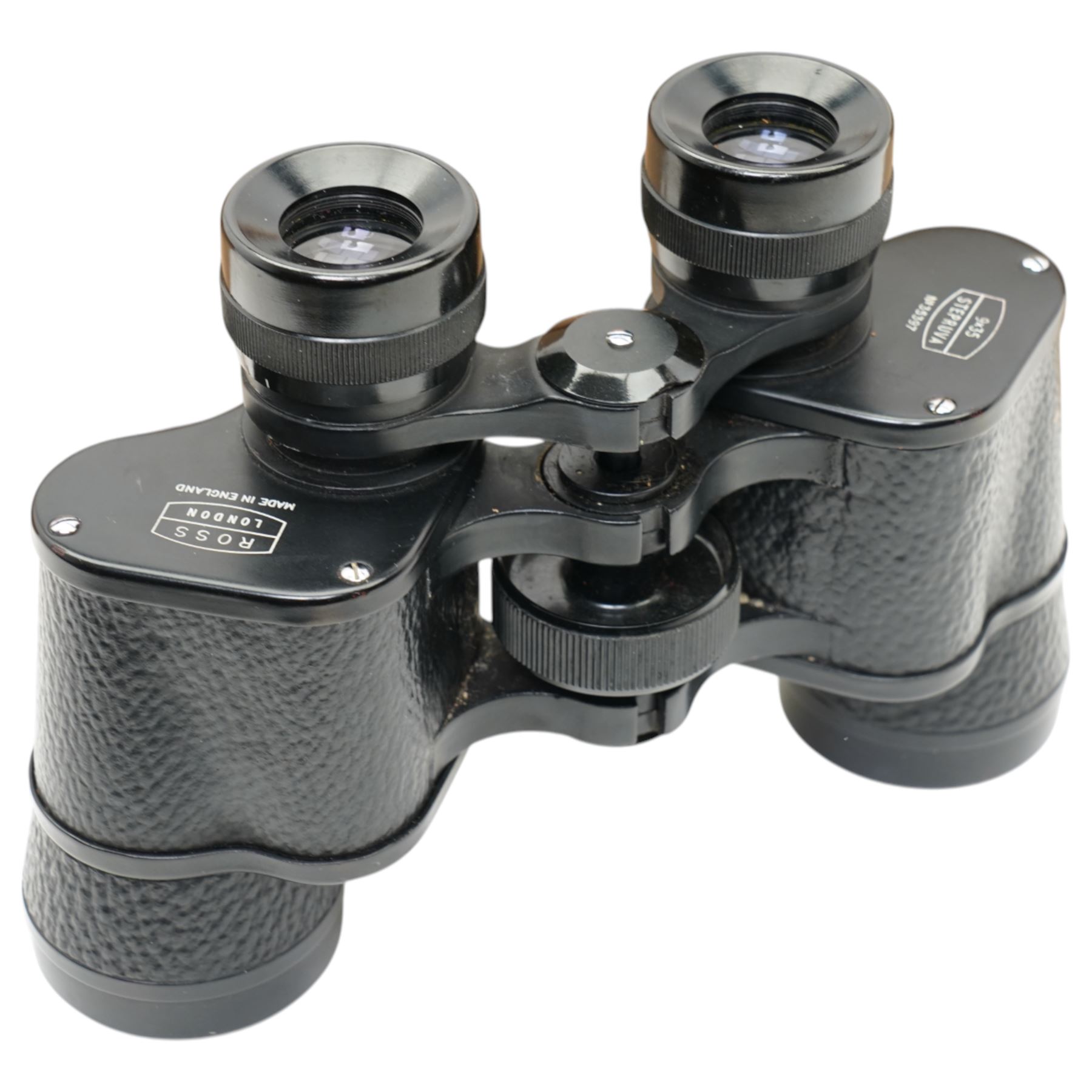 Britex Minor microscope in case, pair of 9 x 35 binoculars by Ross, London, small brass miners safety lamp, small telescope, drawing instruments etc