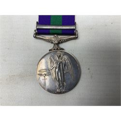 George VI General Service Medal with Malaya clasp awarded to 21126578 Fus. J. Kelly R. Innisks.; with ribbon