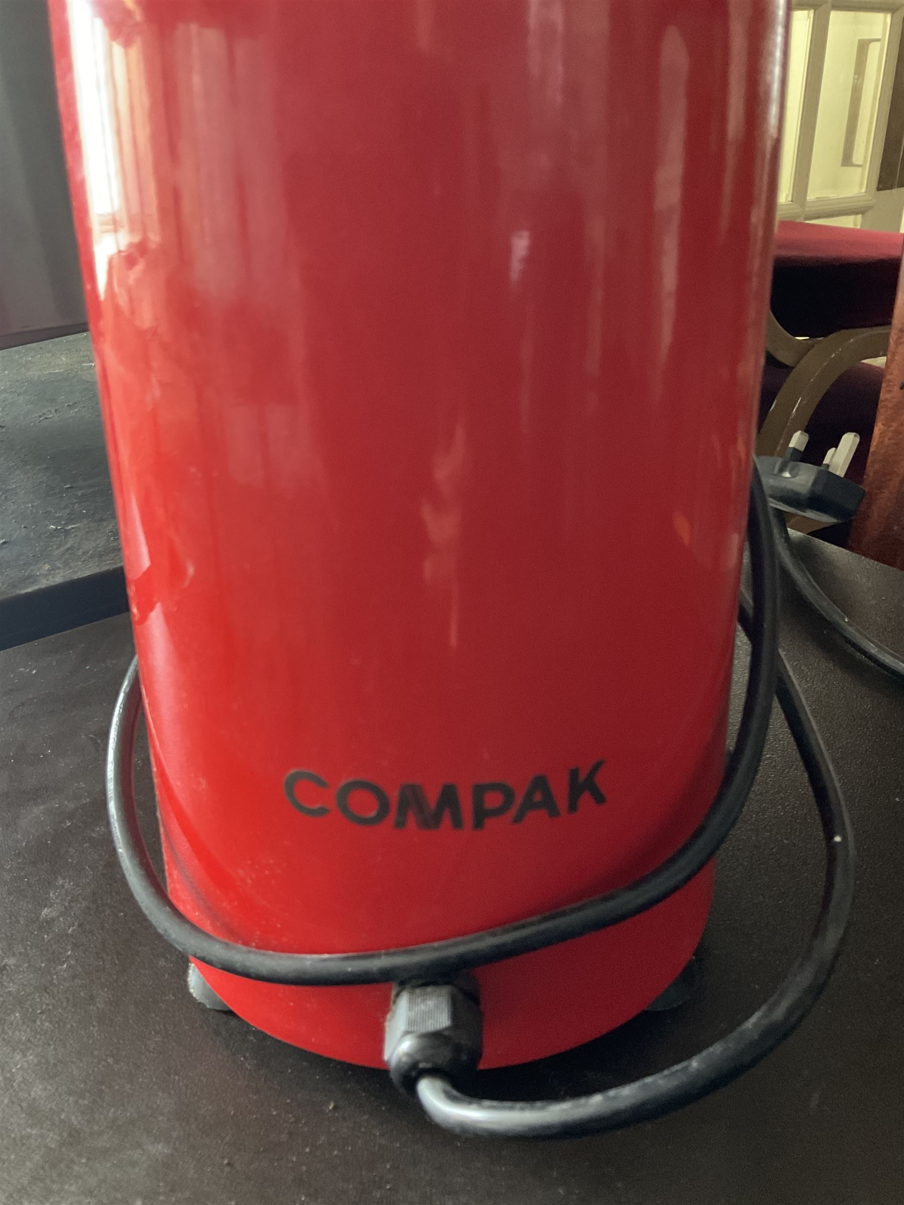 Compak K3 touch red Ferrari coffee bean grinder- LOT SUBJECT TO VAT ON THE HAMMER PRICE - To be collected by appointment from The Ambassador Hotel, 36-38 Esplanade, Scarborough YO11 2AY. ALL GOODS MUST BE REMOVED BY WEDNESDAY 15TH JUNE.