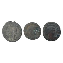 Roman Imperial Coinage, Romulus (son of Maxentius born AD 306, died AD 309) posthumous bronze folles (3)