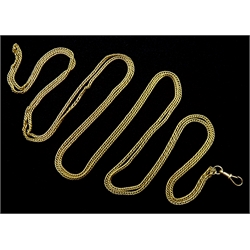 Early 20th century 8ct gold muff chain, approx 25.6gm