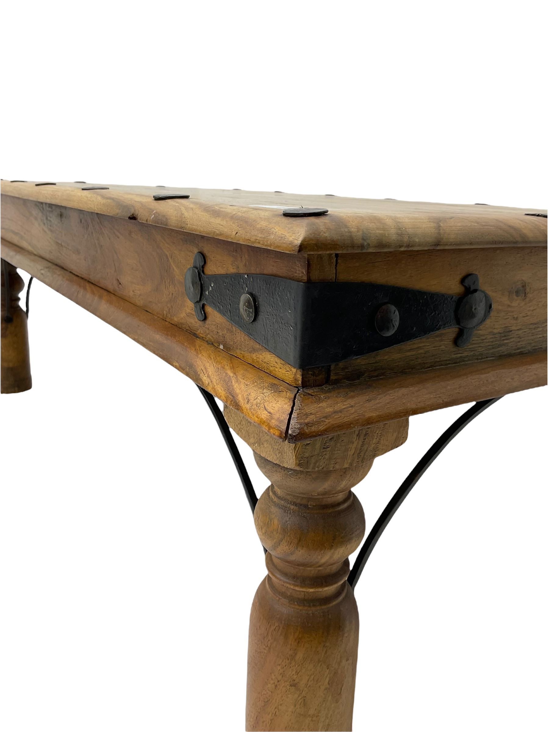 Hardwood rectangular Mexican style coffee table