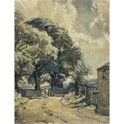 Arthur Reginald Smith (British 1872-1934): 'A Yorkshire Lane', watercolour signed, titled ...