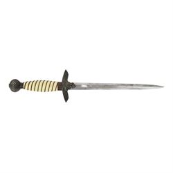 German Third Reich Luftwaffe 2nd type dress dagger with double edged blade and celluloid grip, L43cm