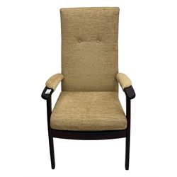 Cintique - late 20th century hardwood-framed easy chair 