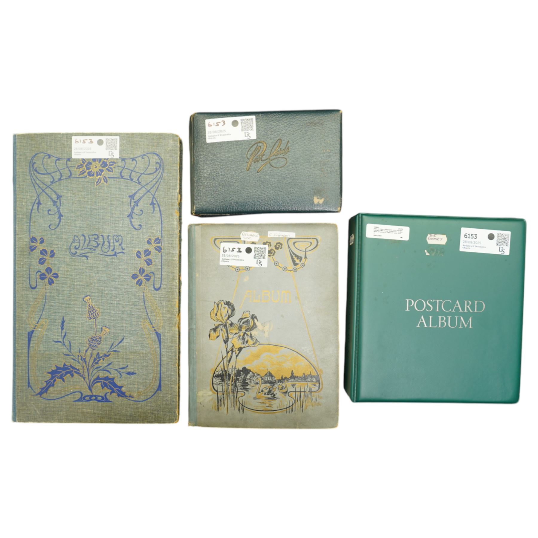 Album of Rotary photographic series postcards including British Beauty, theatrical etc., another album of Rapholette, Oilette and other cards and two other albums of vintage cards