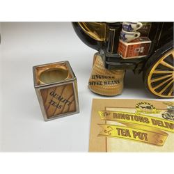 Ringtons novelty teapots, comprising the Ringtons Delivery Van teapot, and the Tea Merchant teapot, both with boxes and certificates of ownership.