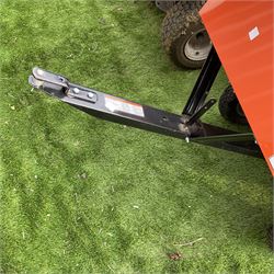 Husqvarna TS138 petrol garden tractor with Husqvarna T275 trailer with metal fuel canister and sack barrow - THIS LOT IS TO BE COLLECTED BY APPOINTMENT FROM DUGGLEBY STORAGE, GREAT HILL, EASTFIELD, SCARBOROUGH, YO11 3TX