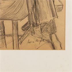 Dame Laura Knight (Staithes Group 1877-1970): A Drawing Lesson, pencil drawing signed twice and dated 1922, 48cm x 34cm