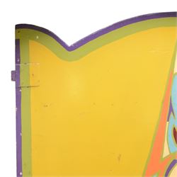 Pair of 20th century fairground waltzer panels, H70cm, W80cm