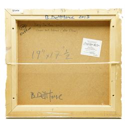 Barry De More (Yorkshire 1948-2023) after Titian (Italian ?-1576): 'Venus and Adonis', oil on board signed titled and dated 2013 verso 45cm x 48cm
Provenance: consigned by the artist's widow