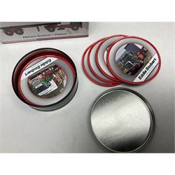 Matchbox - 1929 Scammell 100 ton truck with GER 2-4-0 locomotive; 1936 Leyland Cub Fire-Engine; five Models of Yesteryear; six Dinky Collection vehicles; and Matchbox reference book; together with three Atlas Eddie Stobart vehicles; and three Lledo promotional models; all boxed 