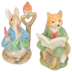 Fourteen Border Fine Arts Beatrix Potter figures, including Squirrel Nutkin, Running Peter Rabbit, Benjamin Bunny, Mr Jeremy Fisher etc, all with original boxes   