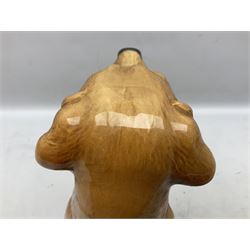 Large Beswick fire side figure of a yellow labrador, modelled seated, no. 2314, with impressed marks beneath, H34cm