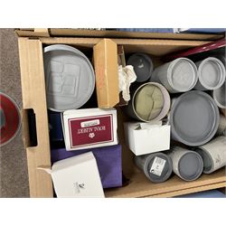 Collection of Wedgwood mainly Jasperware  including jugs, vases bowls etc, together with Swarovski figures etc 