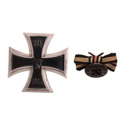 WWI three Hindenburg Cross, together with 1914 1st class iron, cross and iron cross lapel bow