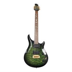 Tanglewood Tomkat electric guitar, with gold tone Wilkinson tremolo bridge, in marble gree...