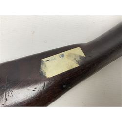 Early 19th century flintlock single barrel sporting gun by Johnston, approximately 14-bore, with 94cm(37