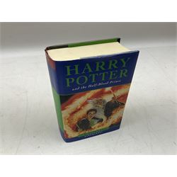 Harry Potter and the Half-Blood Prince, first edition, Ann Veronica H.G. Wells, The Beloved Vagabond W.J Locke and The Blue Lagoon H. De Vere Stacpoole all pub. The Readers Library and three framed Oriental pictures