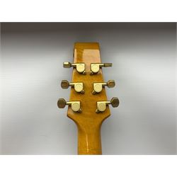 Burns Club Series Marquee electric guitar in fiesta red with maple fretboard; serial no.2002491 L100cm; in hard case with GuitarKes service and set-up certificate dated January 2022