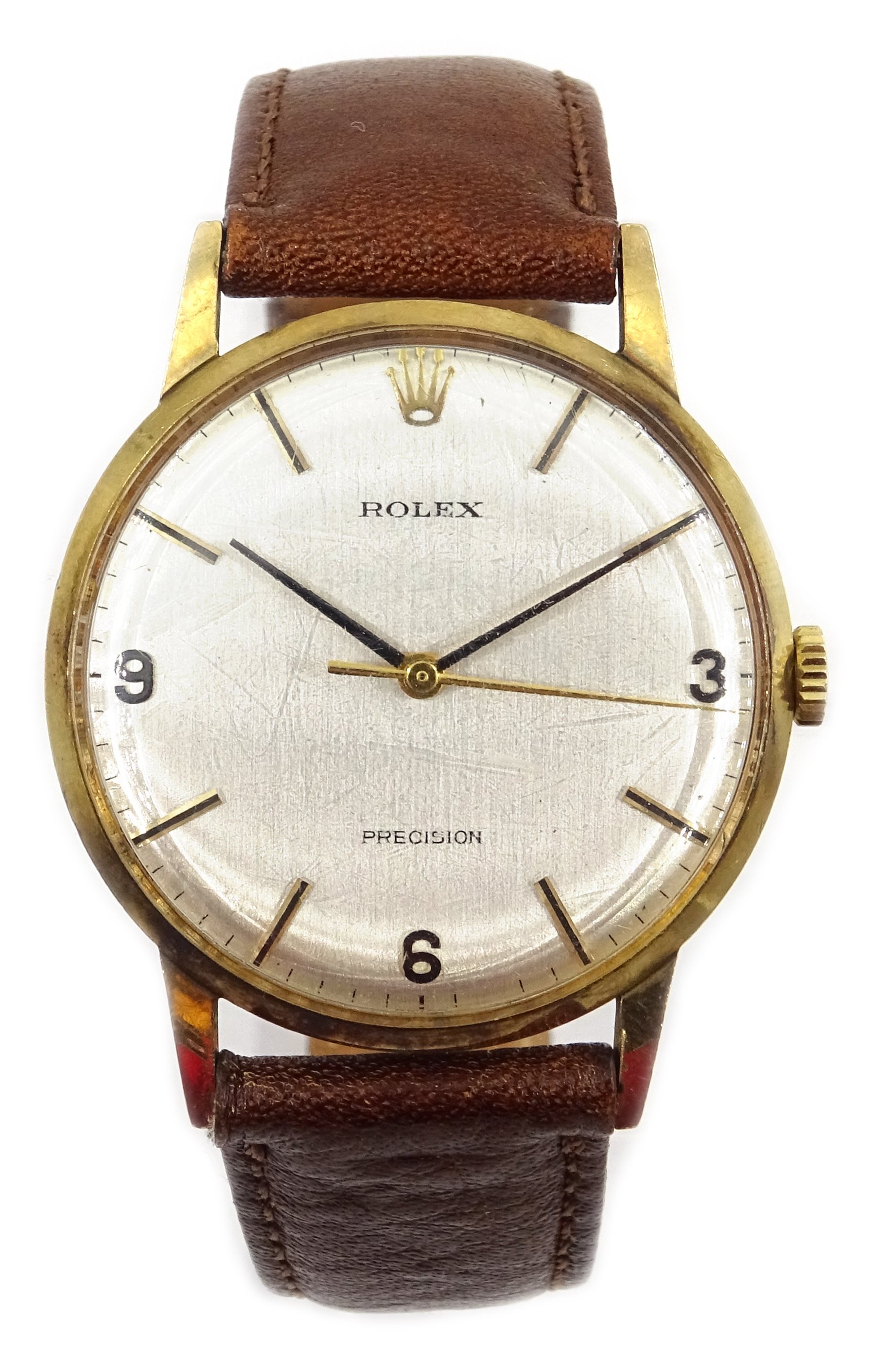 Rolex Precision 9ct gold wristwatch, case no 434604, Birmingham 1970 on  leather strap - Jewellery, Watches \u0026 Silver