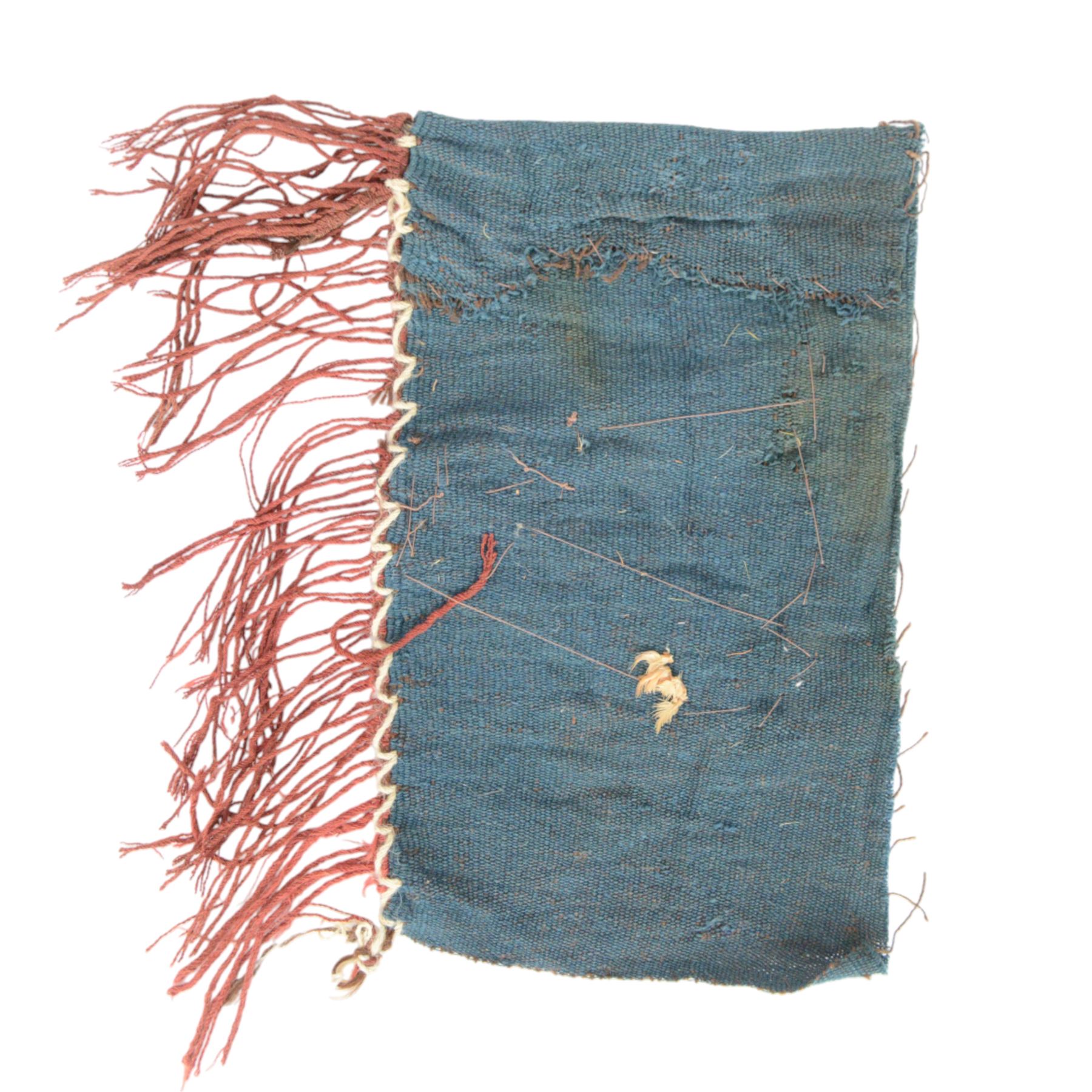 South American Indian carrying bag for blow pipe darts, together with African quiver with three barbed arrows