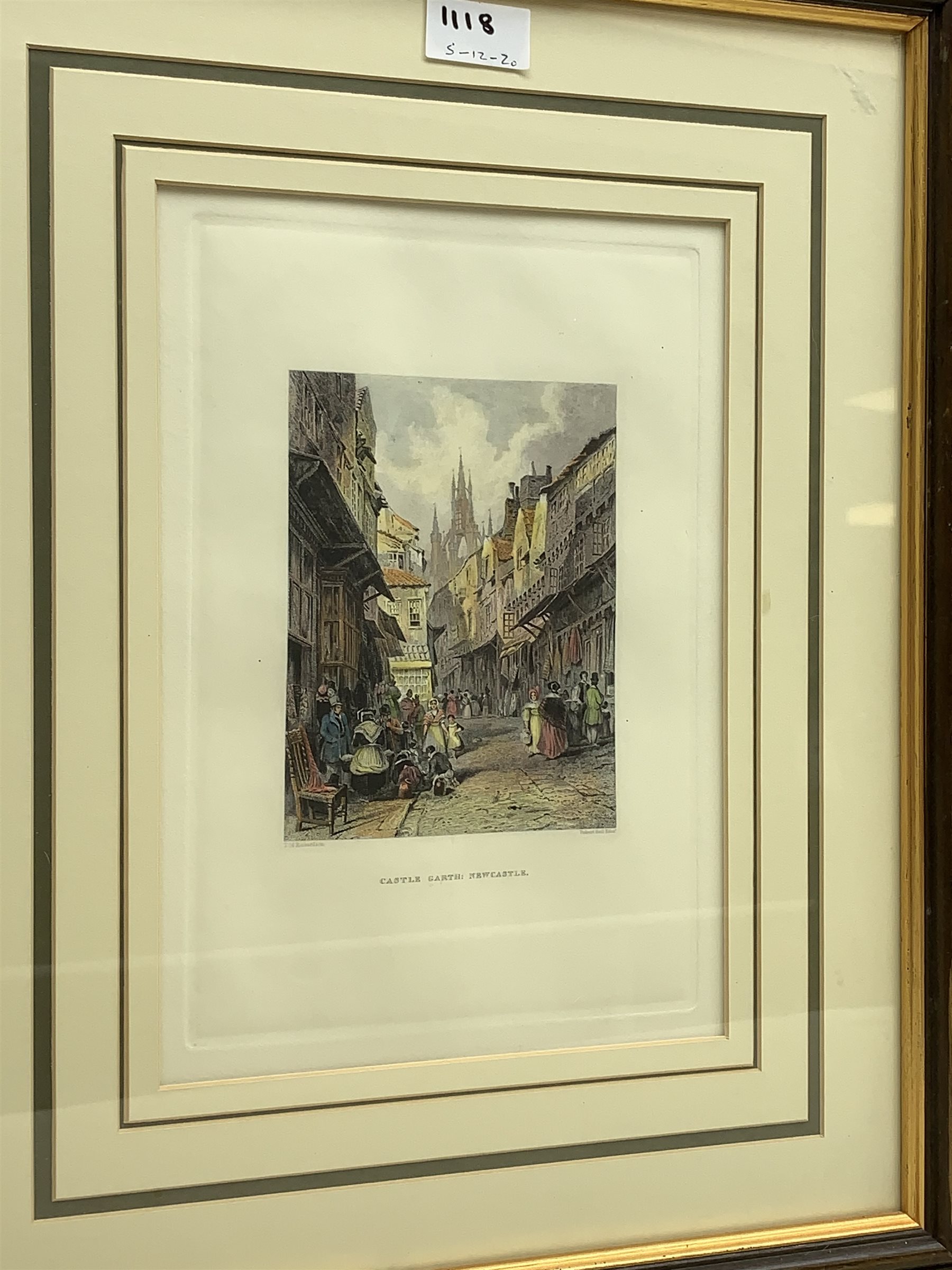 'A Favourite Hostel' and 'Castle Garth Newcastle', two engravings pub. Thomas Ross collection; engraving of Whitby and another print various sizes (4)