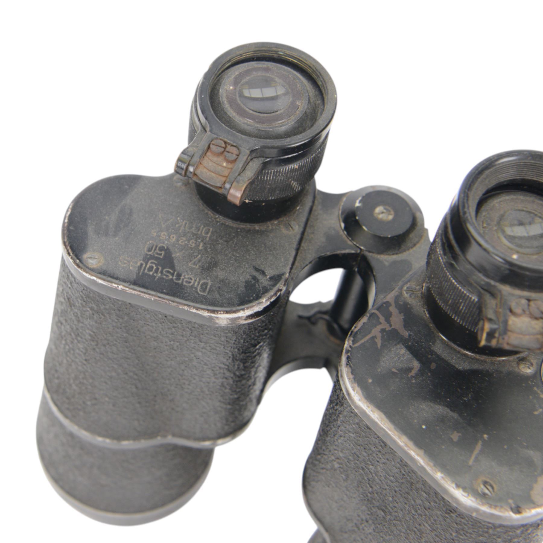 Pair of WWII BMK military binoculars, Dienstglas 7x50, serial number 152655