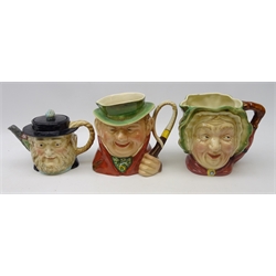  Two Beswick Dickens character jugs 'Sairey Gamp' & 'Tony Weller' and 'Peggotty' teapot (3)  