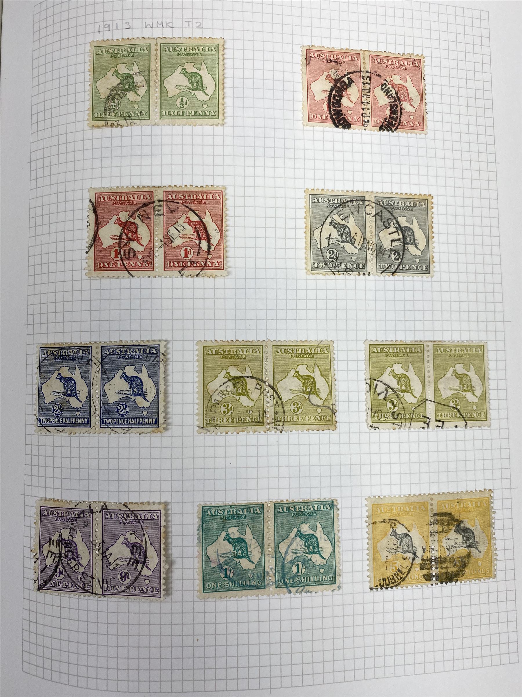 Australia 1913 and later stamps, including used and unused examples, postage due stamps, Queen Elizabeth II issues etc, housed in 'The Utile Hinged Leaf Album'