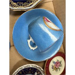 Collection of miniature Limoges and similar porcelain, including teacups and saucers, vases, comports, etc