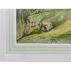 Cecil Arthur Hunt RWS RBA (British 1873-1965): 'Zermatt from the Matterhorn - Switzerland', watercolour signed and titled 25cm x 34cm