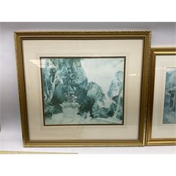After Sir William Russell Flint (Scottish 1880-1969): 'Negro Dancers – Victoria Ora and Serafina' and 'Basket Makers', pair colour prints together with 7 others after the same hand max 24cm x 35cm (9)