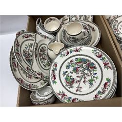 Johnson Bros Indian Tree dinner and tea wares in two boxes