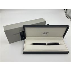 Montblanc Meisterstuck Pix ballpoint pen, the black barrel and cap with chrome mounts and clip, housed in original presentation box, sleeve and manufacturer's box, with Service Guide booklet, model no. M25857, L13cm