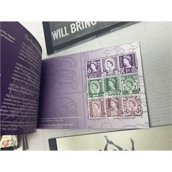 Queen Elizabeth II mint decimal stamps, mostly in stamp booklets, face value of usable postage approximately 360 GBP