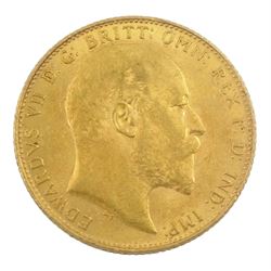 King Edward VII 1907 gold full sovereign coin