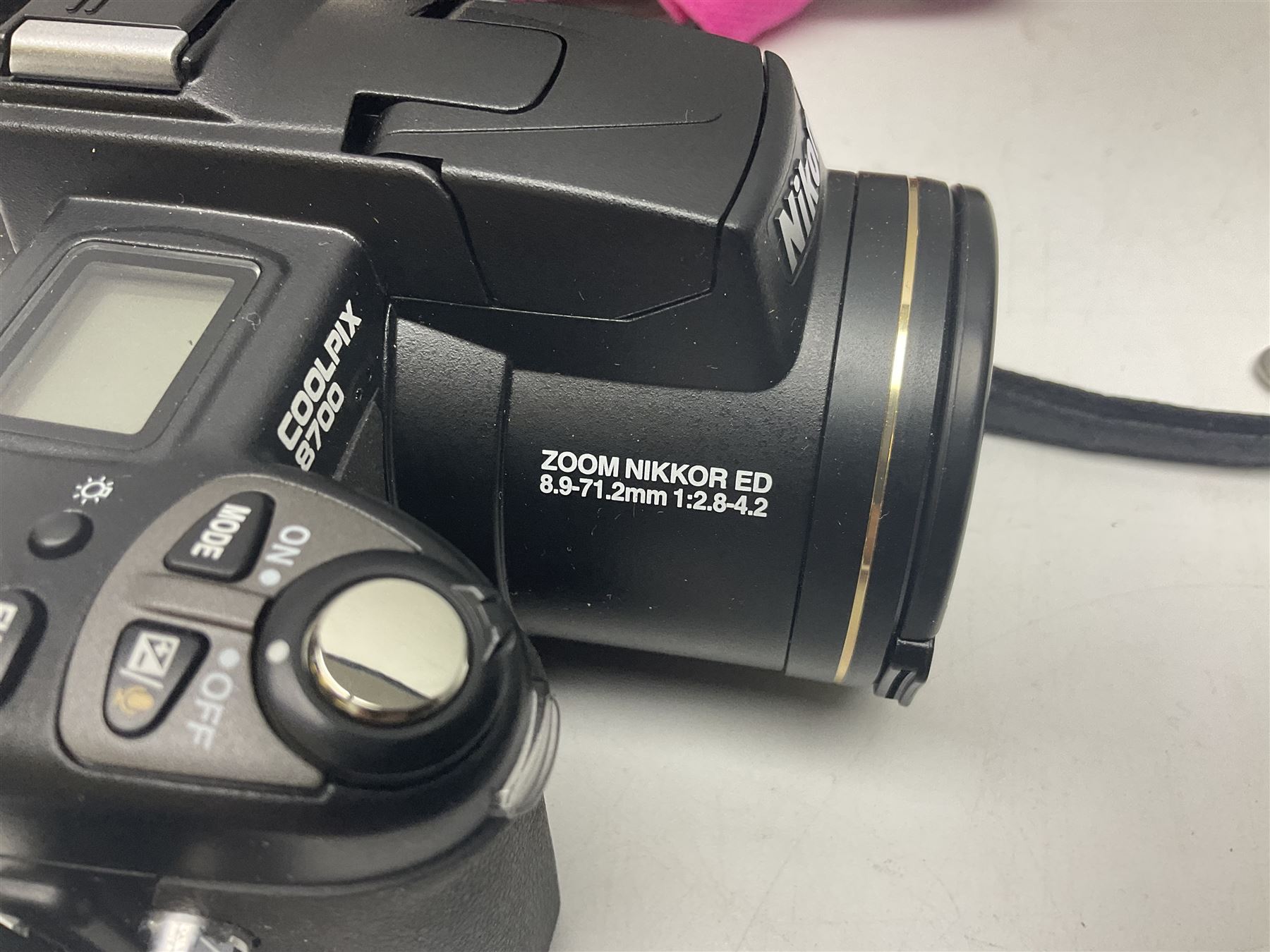 Nikon Coolpix 8700 camera, Sony video camera and Chinon CM-4 camera, with various accessories etc