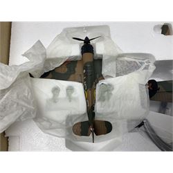 Corgi - Limited Edition Aviation Archive AA32602 1:72 scale Battle of Britain Memorial Flight boxed set, comprising Avro Lancaster EE176 'Mickey the Moocher', Spitfire MkIIa-P7350 and Hawker Hurricane LF363; boxed with certificate 1419/5600; together with Corgi Aviation Archive Battle of Britain No.47301 1:144 scale Avro Lancaster; 1st Issue in box (2)
